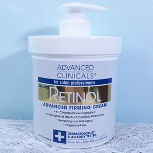 16 Ounce Advanced Clinicals Retinol Firming Cream Moisturizing Face Lotion